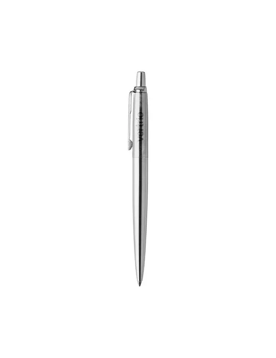 Parker Jotter Stylo à bille en acier inox - bleu personnalisable avec votre logo