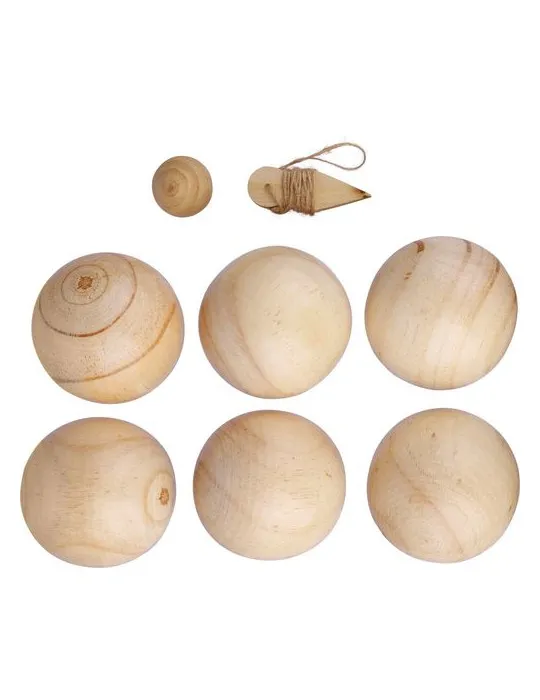 Ensemble de jeu de boules en bois Quillian