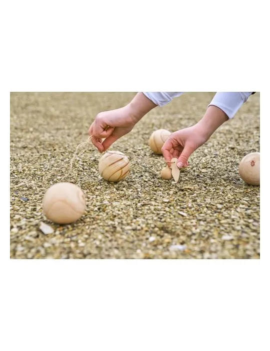 Ensemble de jeu de boules en bois Quillian
