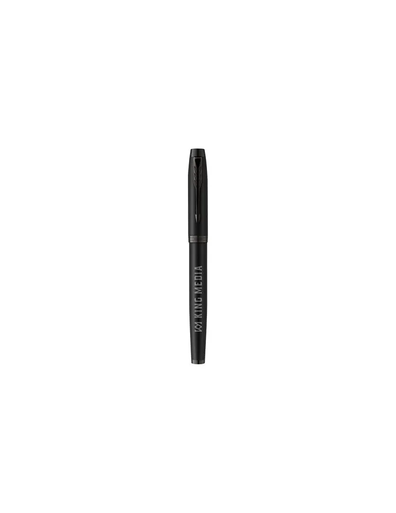 Parker IM Achromatic Roller Pen - noir personnalisable avec votre logo