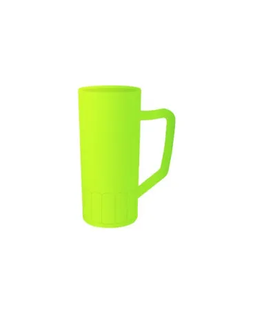 Chope à bière verte en plastique réutilisable et personnalisable 56cl sans BPA conformément à la réglementation française