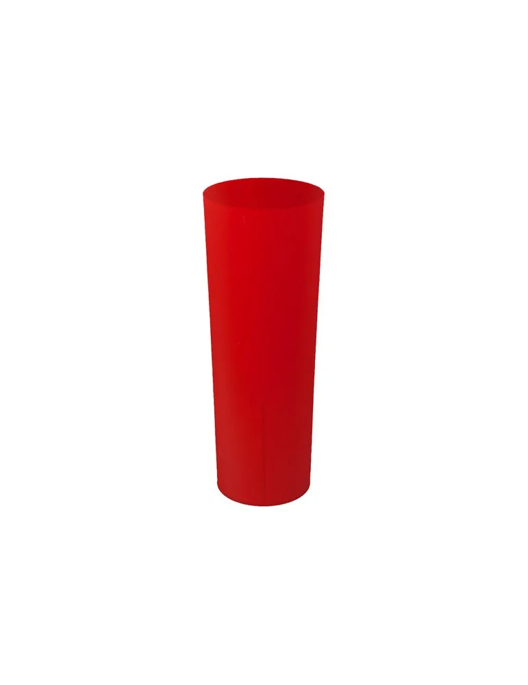 Verre tubo rouge  réutilisable et personnalisable 25cl sans BPA conformément à la réglementation française