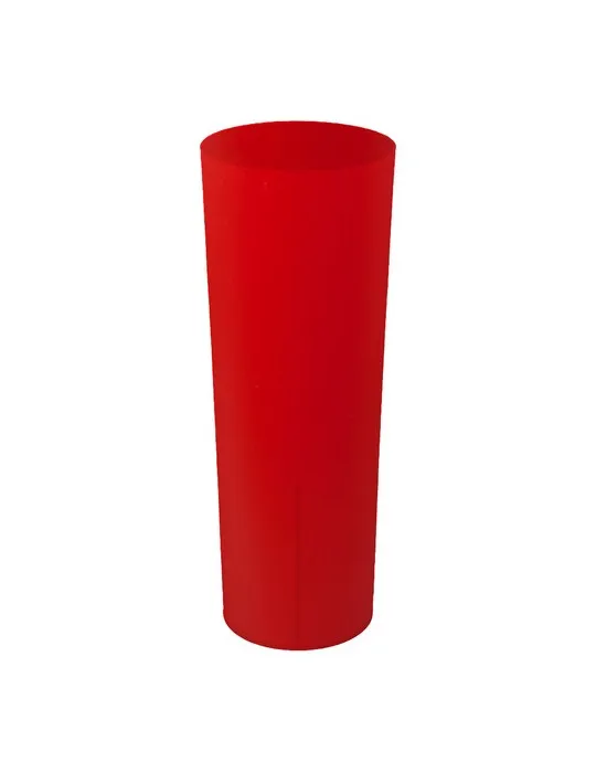 Verre tubo rouge  réutilisable et personnalisable 25cl sans BPA conformément à la réglementation française