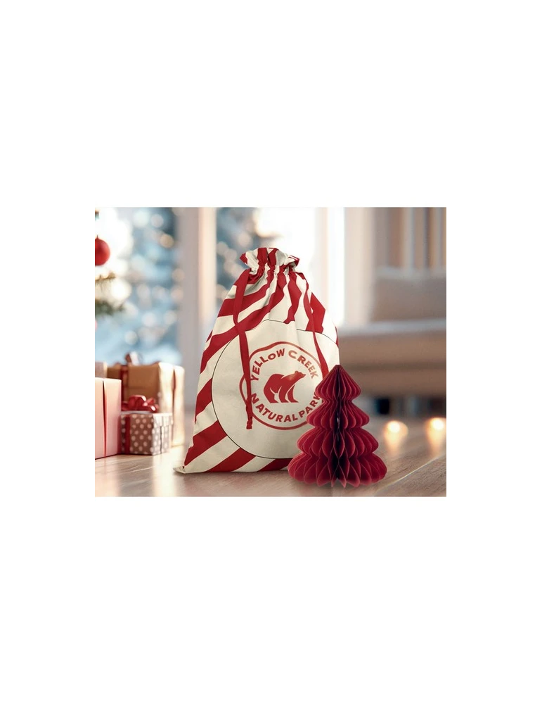 LAUKKU Grand sac coton Père Noël