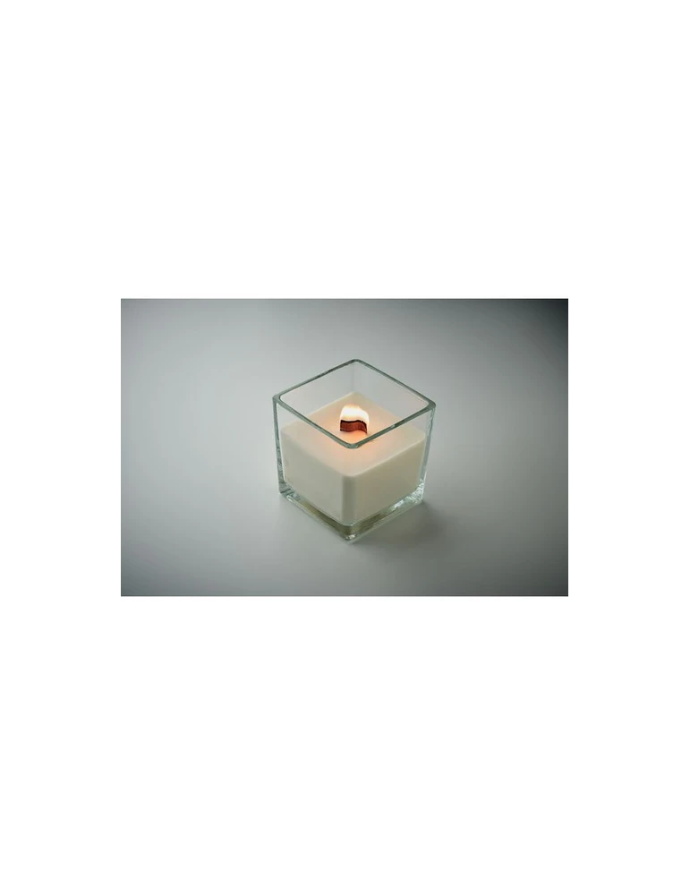 RIU Bougie en cire végétale 600gr Matières : verre Couleurs : transparent personnalisable avec votre logo