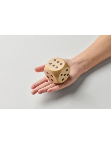 DADO Dés en bois Schima de 5cm dia 2