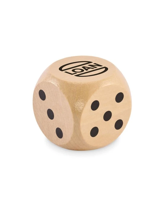 DADO Dés en bois Schima de 5cm dia