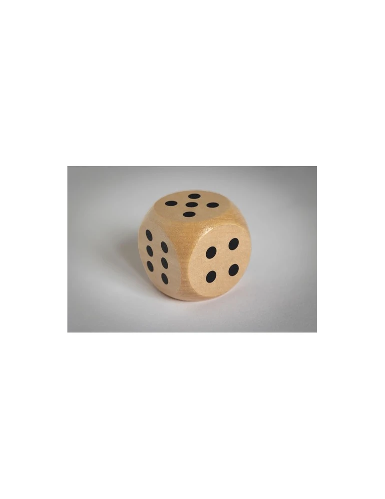 DADO Dés en bois Schima de 5cm dia