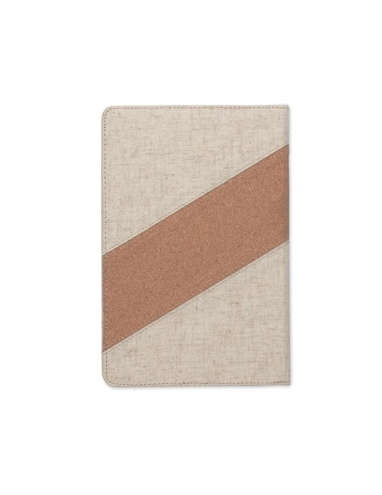 CORTONA Carnet A5 avec chargeur 15W Matières : papier recyclé Couleurs : beige impression haute définition