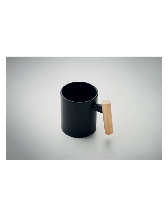 CRENATE Mug en céramique 320 ml Couleurs : noir marquage laser ultra précis