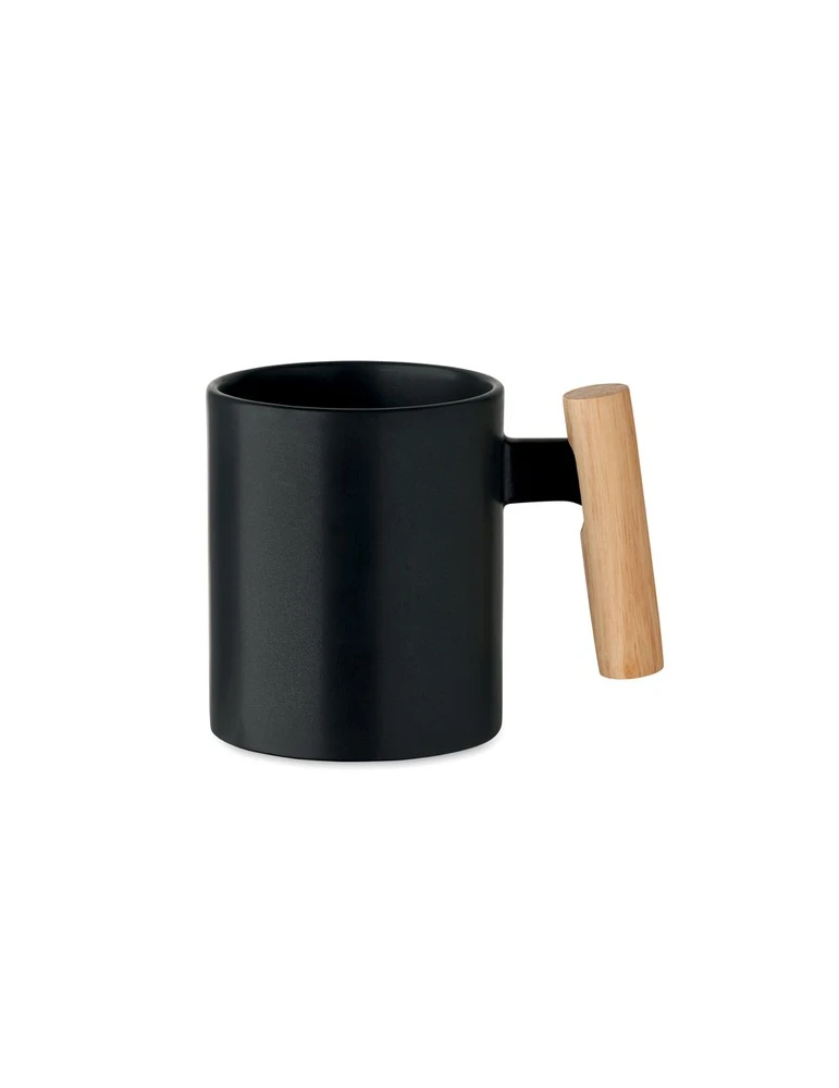 CRENATE Mug en céramique 320 ml Couleurs : noir objet promotionnel éco-responsable
