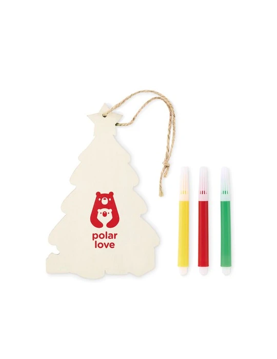 COLORTREE Décoration sapin de Noël Couleurs : bois impression haute définition