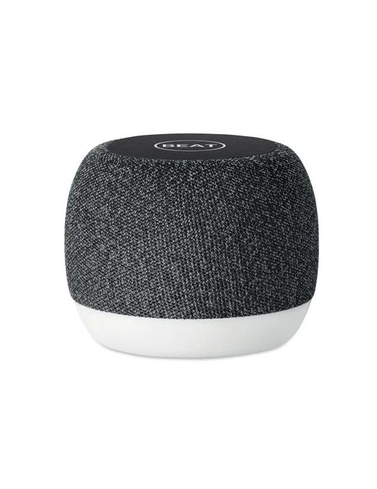 LISTOO+ Enceinte chargeur sans fil 15W Matières : ABS Couleurs : noir personnalisable avec votre logo