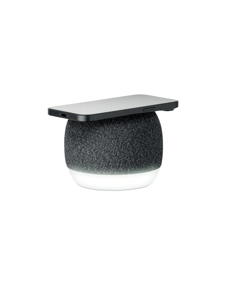 LISTOO+ Enceinte chargeur sans fil 15W Matières : ABS Couleurs : noir impression haute définition