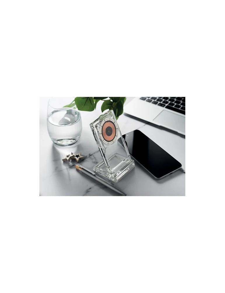 CRYL Chargeur sans fil 15W Matières : acrylique Couleurs : transparent cadeau entreprise pas cher