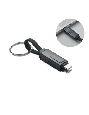 KEYSTO Porte-clés et câble de charge Couleurs : noir