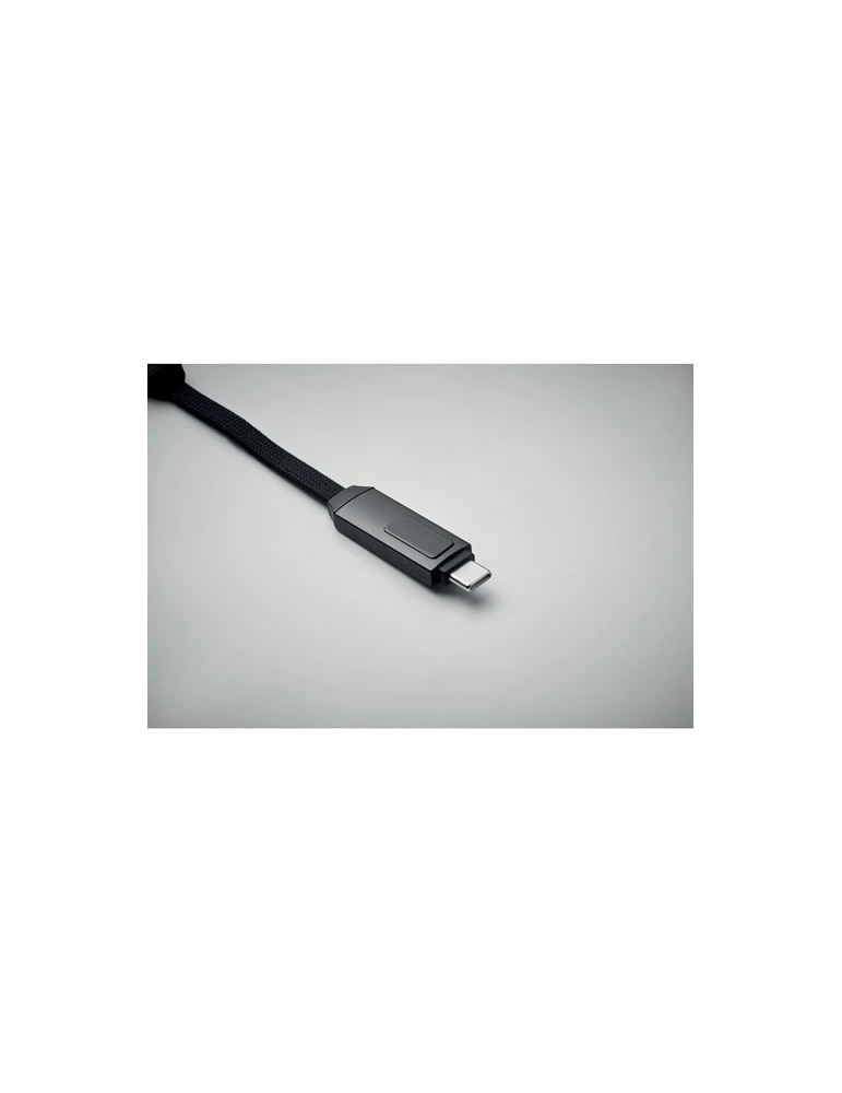 KEYSTO Porte-clés et câble de charge Couleurs : noir impression haute définition