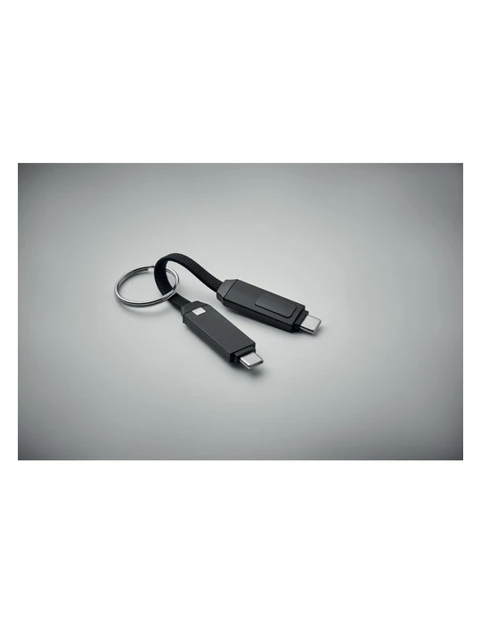 KEYSTO Porte-clés et câble de charge Couleurs : noir accessoire événementiel unique
