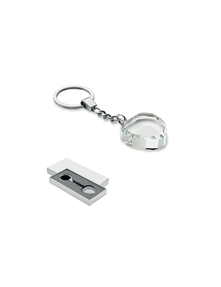 HEARTWARD Porte-clés cœur en verre Matières : verre Couleurs : transparent