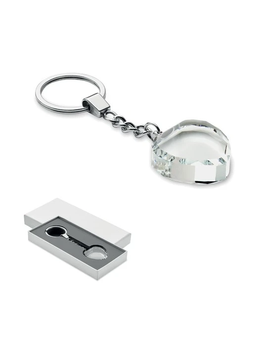 HEARTWARD Porte-clés cœur en verre Matières : verre Couleurs : transparent