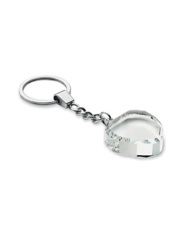 HEARTWARD Porte-clés cœur en verre Matières : verre Couleurs : transparent 2