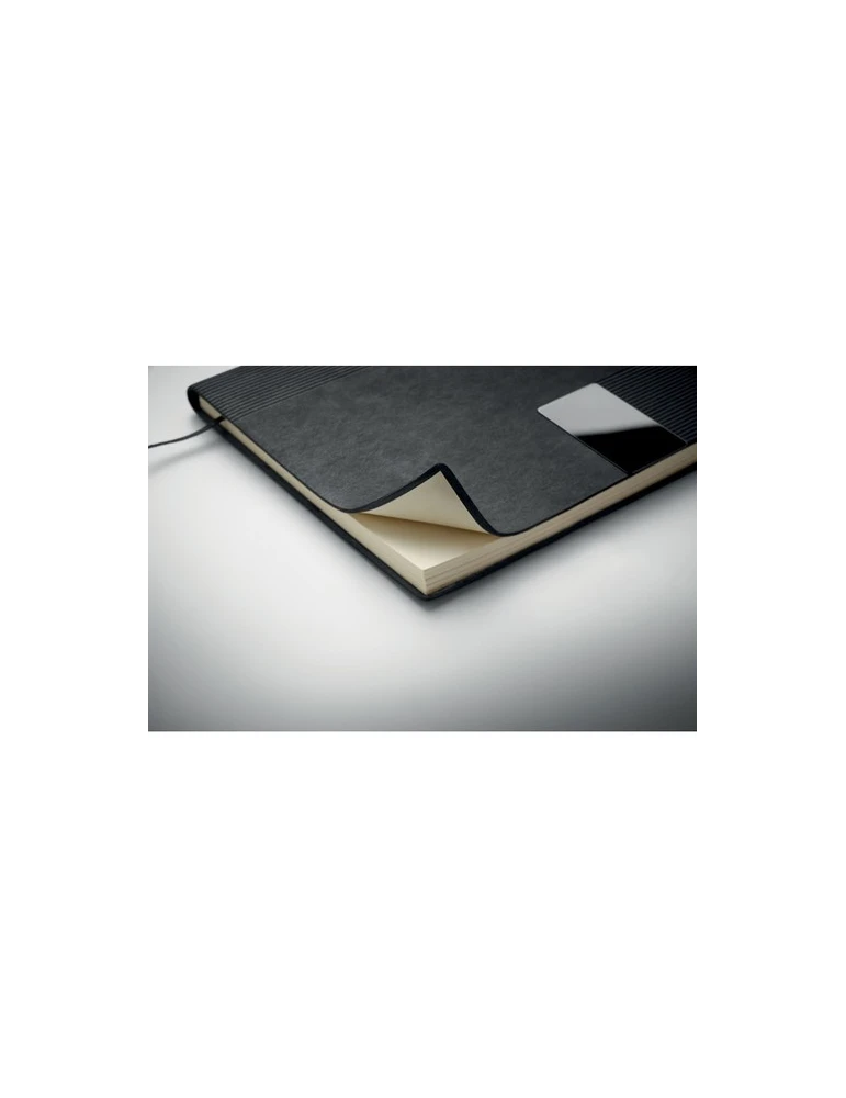 TREZE Carnet A5 en PU souple Matières : papier recyclé Couleurs : noir livraison express 24h 48h