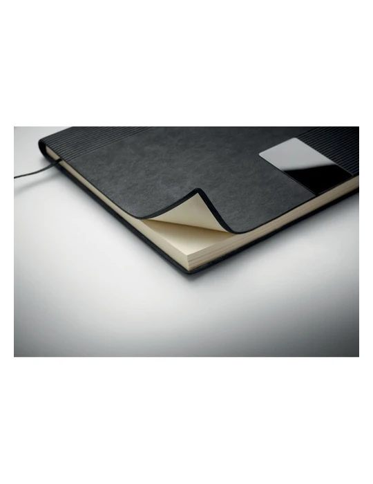 TREZE Carnet A5 en PU souple Matières : papier recyclé Couleurs : noir livraison express 24h 48h