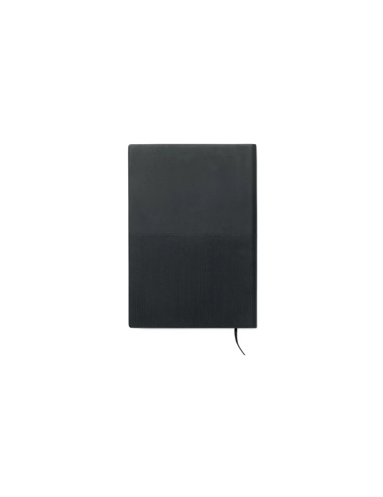 TREZE Carnet A5 en PU souple Matières : papier recyclé Couleurs : noir objet promotionnel éco-responsable