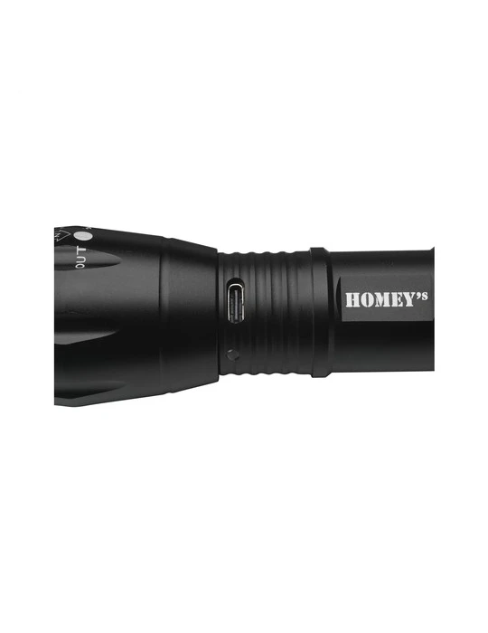 Homey's Mel Outdoor Flashlight lampe de poche Matières : aluminium Couleurs : noir impression haute définition