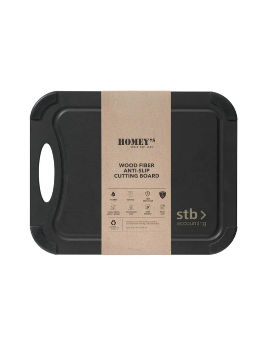 Homey's Wood Fiber Small planche à découper Couleurs : noir Matières : fibre de bois goodies publicitaire événementiel