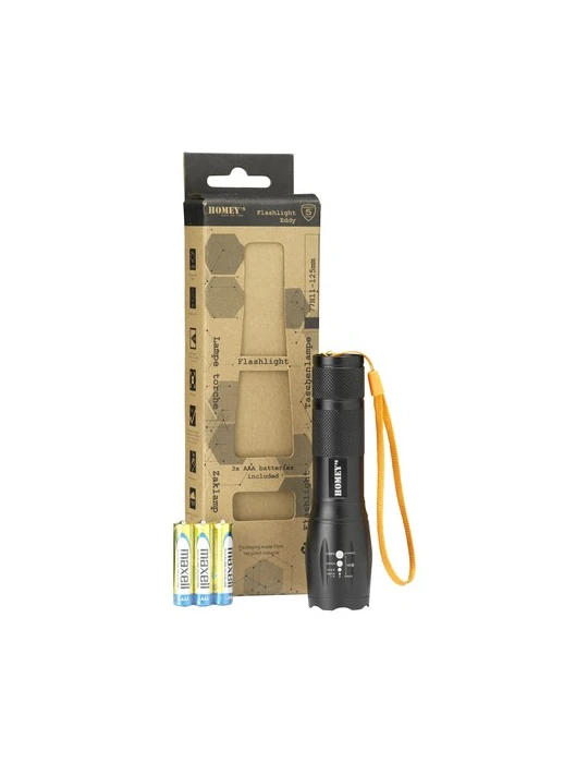 Homey's Eddy DIY Flashlight lampe de poche Matières : aluminium Couleurs : noir livraison express 24h 48h