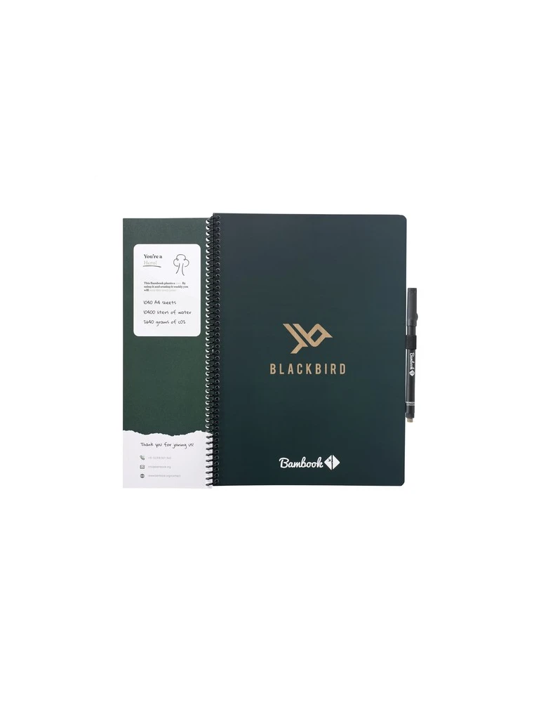 Bambook Classic Original Notebook A4 Matières : carton Couleurs : vert forêt personnalisable avec votre logo