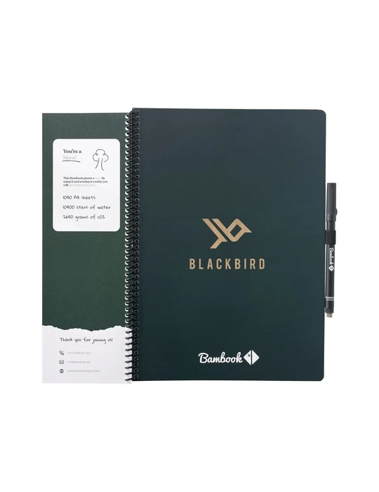 Bambook Classic Original Notebook A4 Matières : carton Couleurs : vert forêt personnalisable avec votre logo
