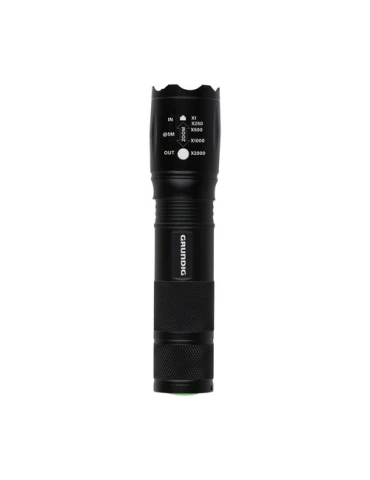 Grundig 1W LED-Torch Zoom lampe de poche Matières : aluminium Couleurs : noir 2