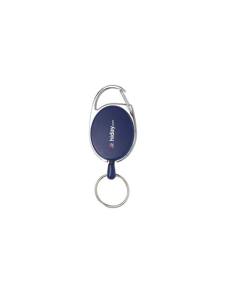 Aspen RollerClip Keychain Matières : ABS Couleurs : bleu personnalisable avec votre logo