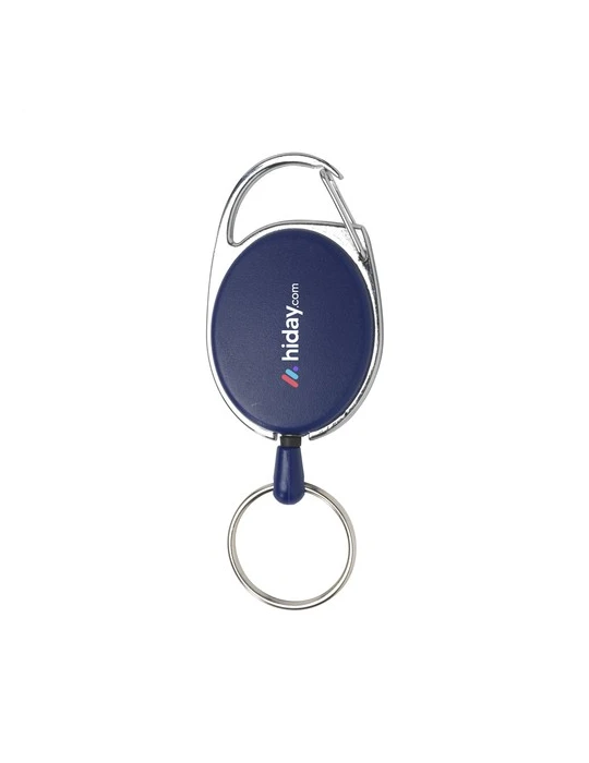 Aspen RollerClip Keychain Matières : ABS Couleurs : bleu personnalisable avec votre logo