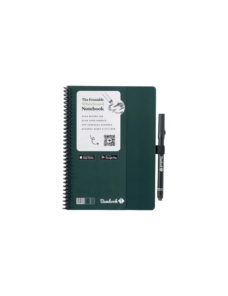 Bambook Classic Original Dot Grid Notebook A5 Matières : carton Couleurs : vert forêt personnalisation sur mesure