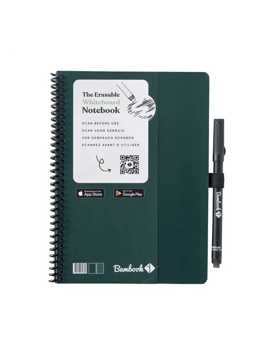 Bambook Classic Original Dot Grid Notebook A5 Matières : carton Couleurs : vert forêt personnalisation sur mesure