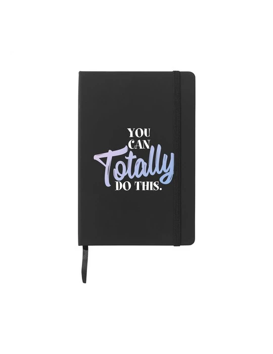 Quadra Notebook A5 bloc-notes Matières : papier Couleurs : noir personnalisable avec votre logo