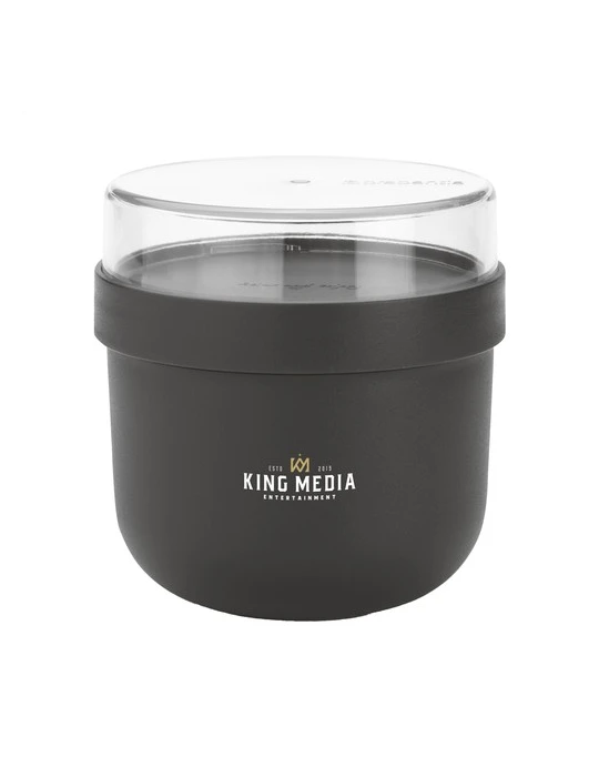 Brabantia Make & Take Pot à yaourt Matières : silicone Couleurs : gris foncé Contenance : 500 ml personnalisable avec votre logo