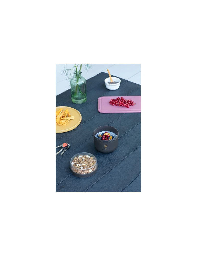 Brabantia Make & Take Pot à yaourt Matières : silicone Couleurs : gris foncé Contenance : 500 ml impression logo haute qualité