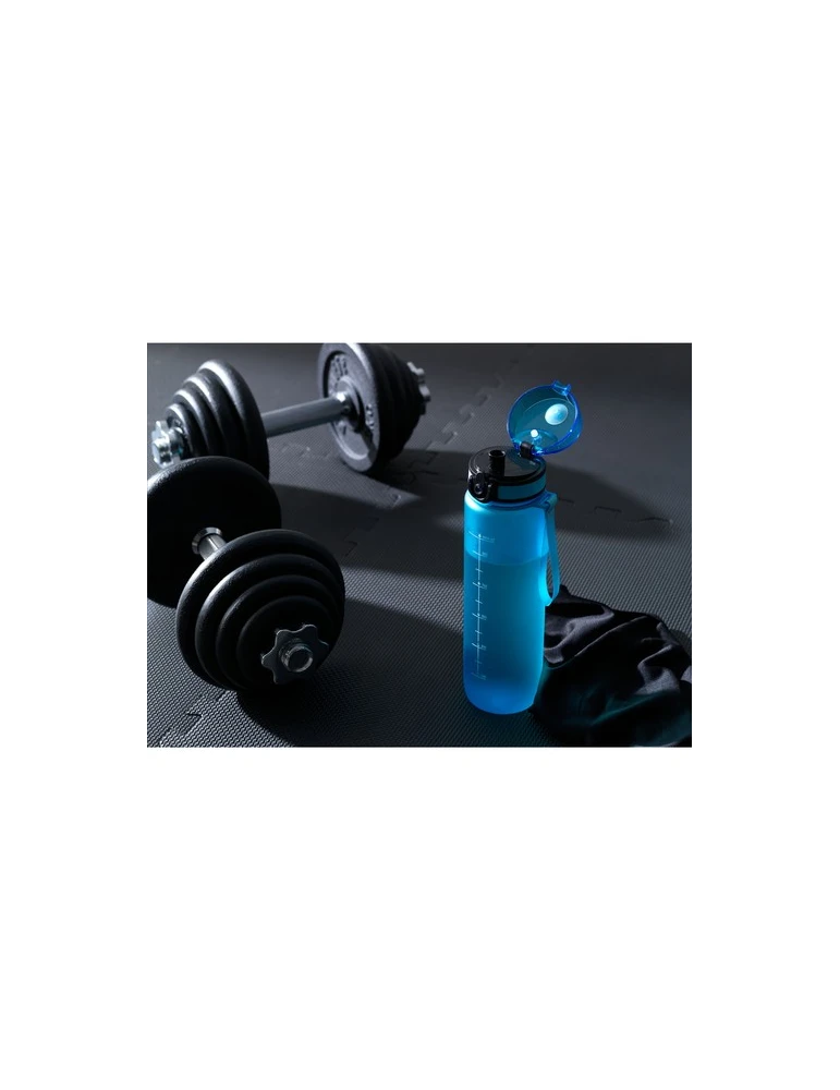 Hydrate Water Bottle 1 L bouteille Matières : silicone Couleurs : bleu Contenance : 1 L impression logo haute qualité