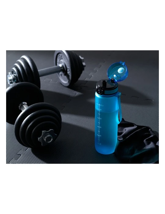 Hydrate Water Bottle 1 L bouteille Matières : silicone Couleurs : bleu Contenance : 1 L impression logo haute qualité