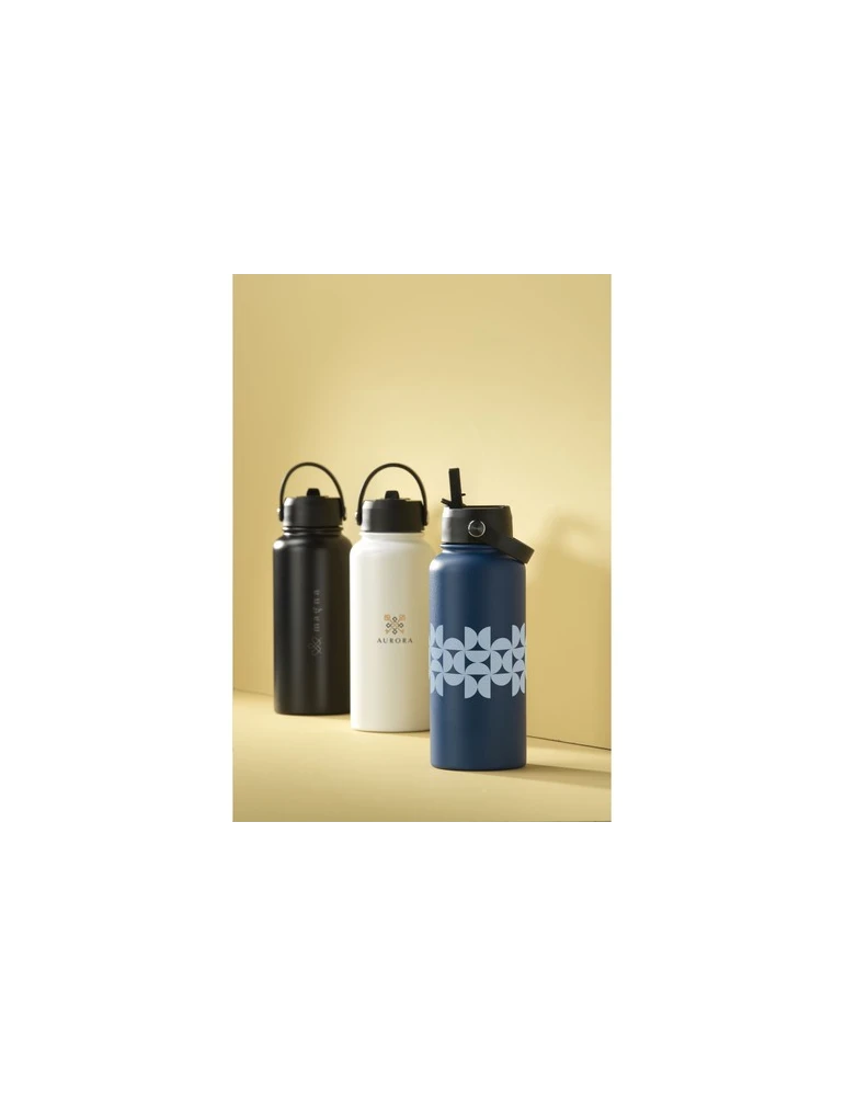 Eddy RCS Recycled Steel Bottle 900 ml bouteille Matières : polypropylène (PP) Couleurs : bleu océan Contenance : 900 ml marquage