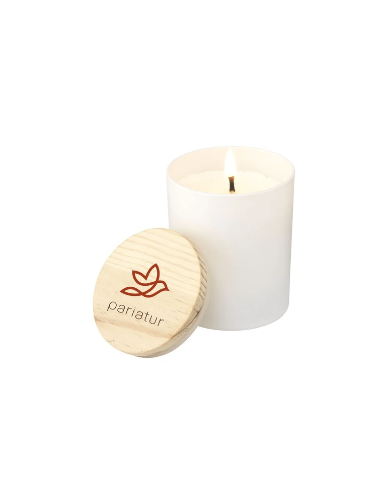 Wooosh Scented Candle Classic Jasmine bougie parfumée Matières : bois Couleurs : blanc personnalisable avec votre logo