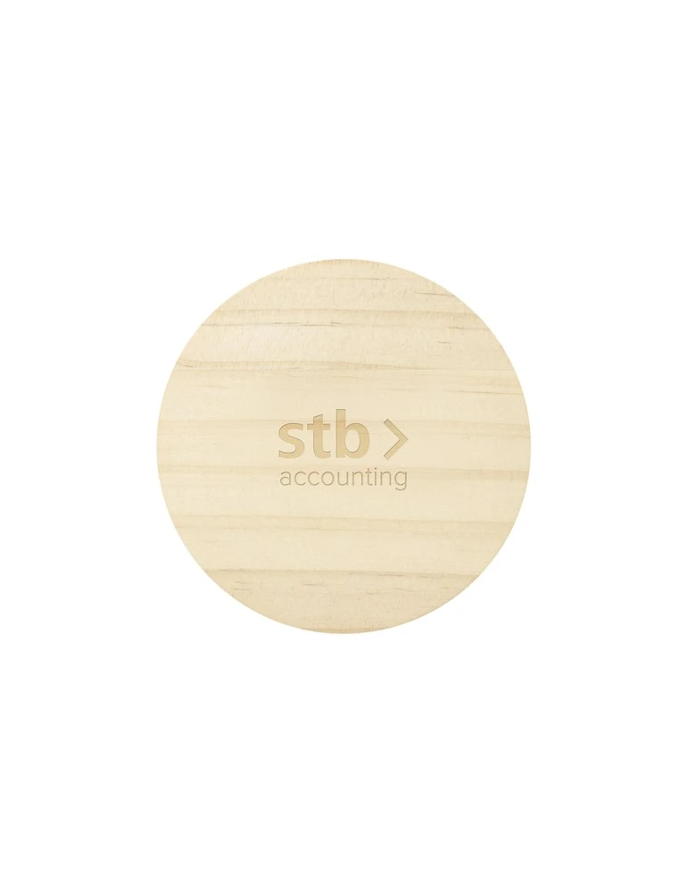 Wooosh Scented Candle Classic Jasmine bougie parfumée Matières : bois Couleurs : blanc objet promotionnel éco-responsable