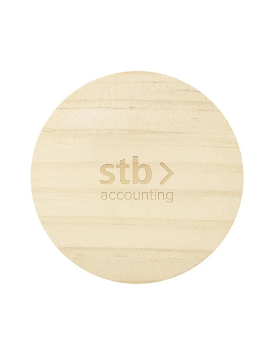 Wooosh Scented Candle Classic Jasmine bougie parfumée Matières : bois Couleurs : blanc objet promotionnel éco-responsable