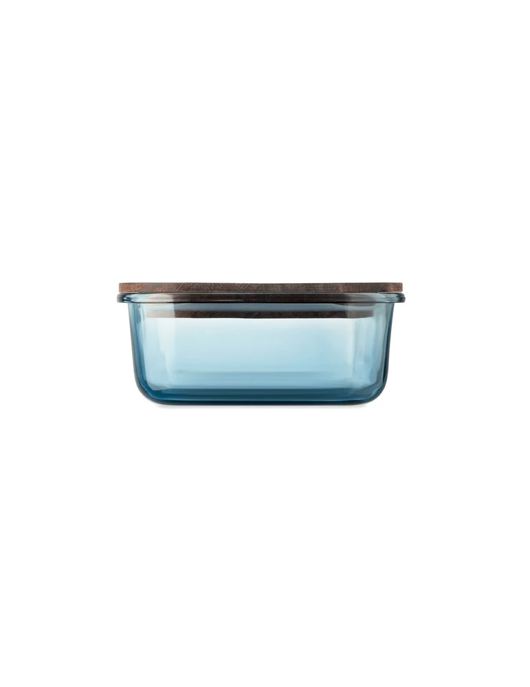 VITRIO LUNCH Lunch box en verre 800ml Matières : verre Couleurs : bleu transparent objet promotionnel éco-responsable