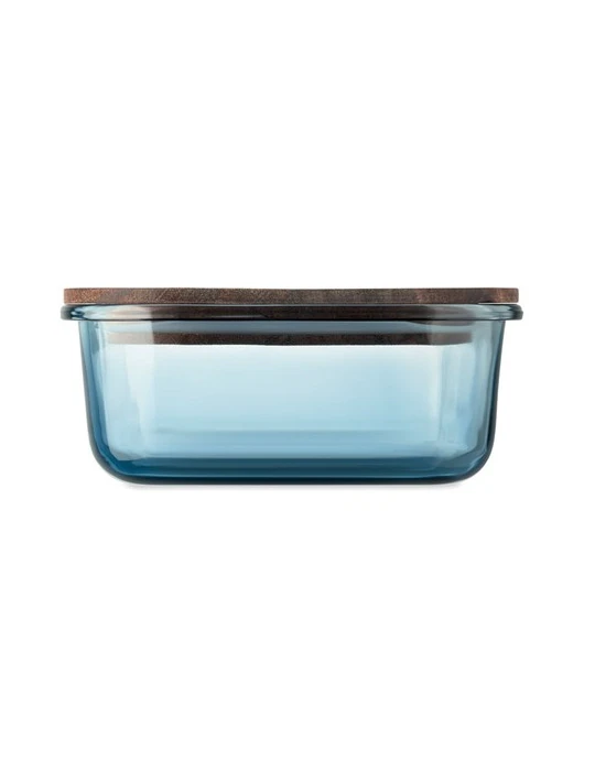 VITRIO LUNCH Lunch box en verre 800ml Matières : verre Couleurs : bleu transparent objet promotionnel éco-responsable