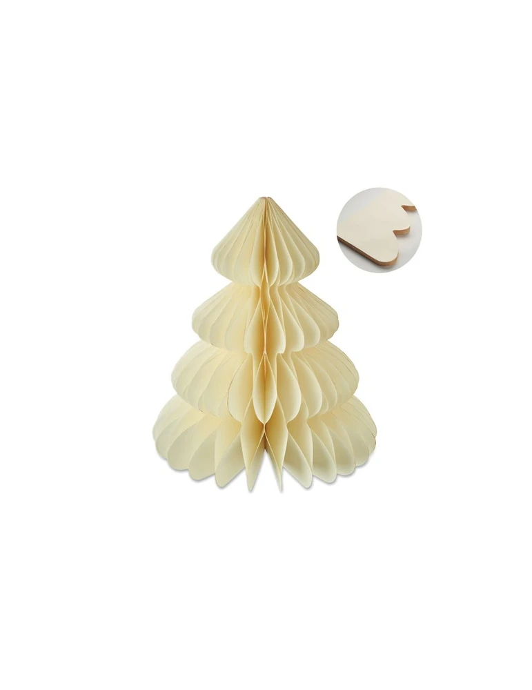 HARMOBIG Décoration de Noël en papier Matières : papier recyclé Couleurs : beige